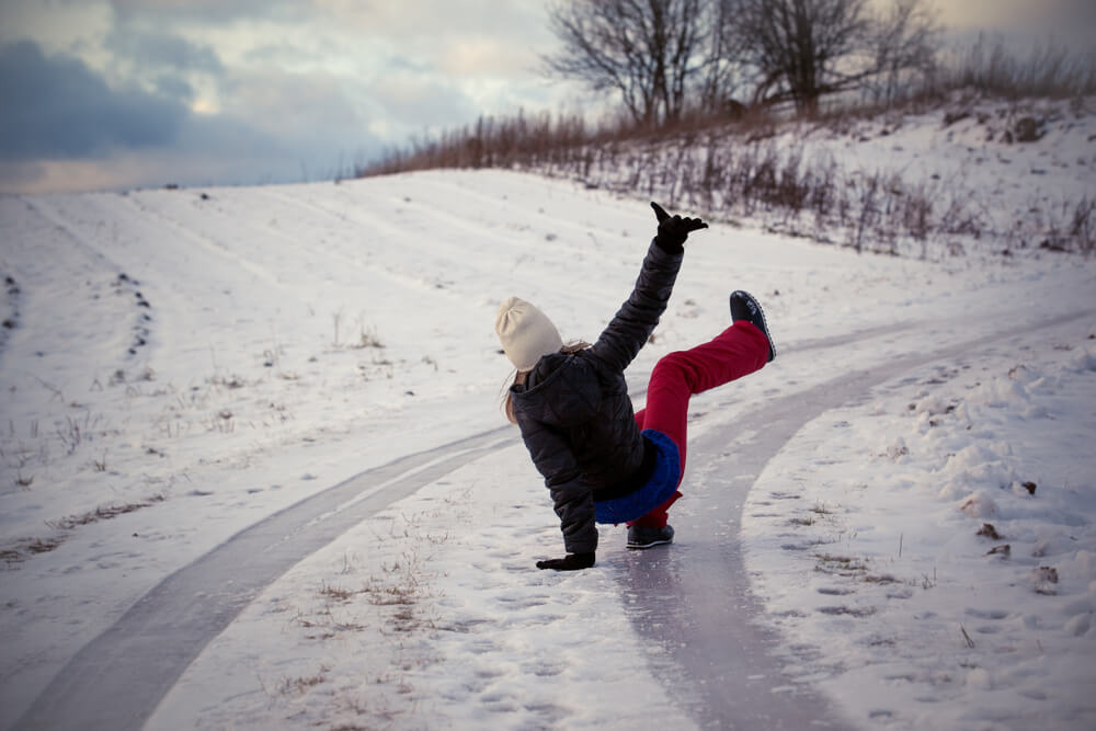 Four injuries that can happen after slipping on ice shutterstock 781601914 slipping on ice