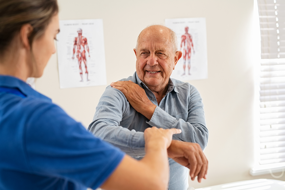 Physical therapy exercises after rotator cuff surgery